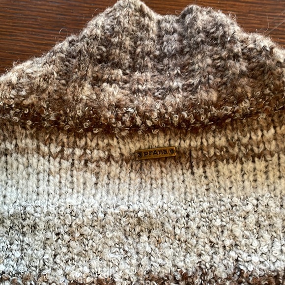 Prana cardigan sweater. Wool blend. Brown/ tan. Comfy. Medium weight. Large - Picture 8 of 8